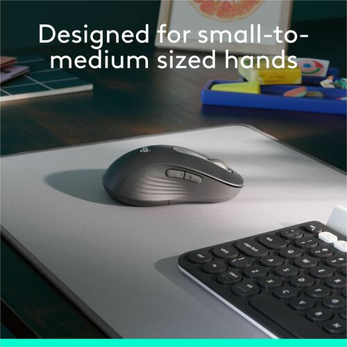 Logitech Signature M650 L Gauche (Graphite) - Optique - Sans fil