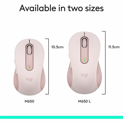 Logitech Signature M650 (Rosa) - Óptico - Inalámbrico