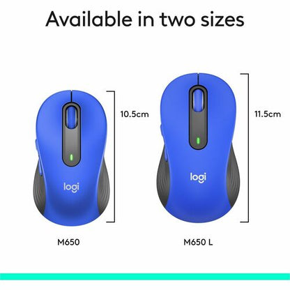Logitech Signature M650 L (Blue) - Optical - Wireless