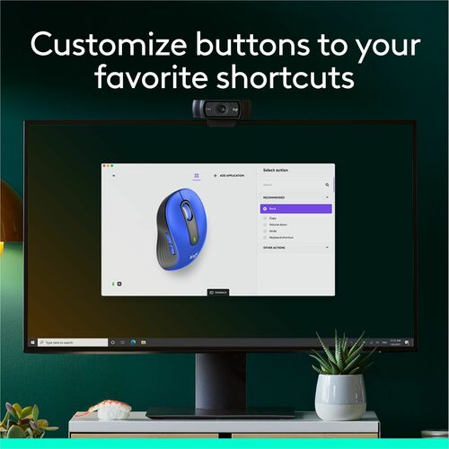 Logitech Signature M650 L (Blue) - Optical - Wireless