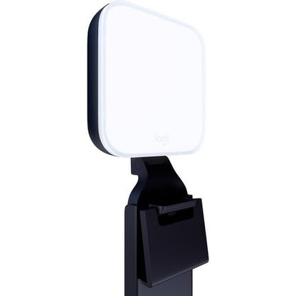 Luz de transmisión premium Logitech Litra Glow con TrueSoft: soporte para monitor y trípode