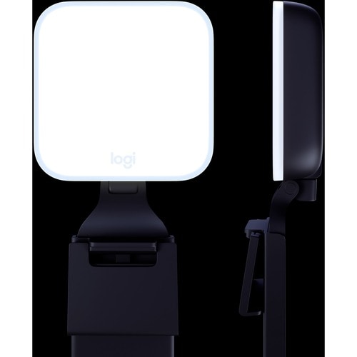 Luz de transmisión premium Logitech Litra Glow con TrueSoft: soporte para monitor y trípode