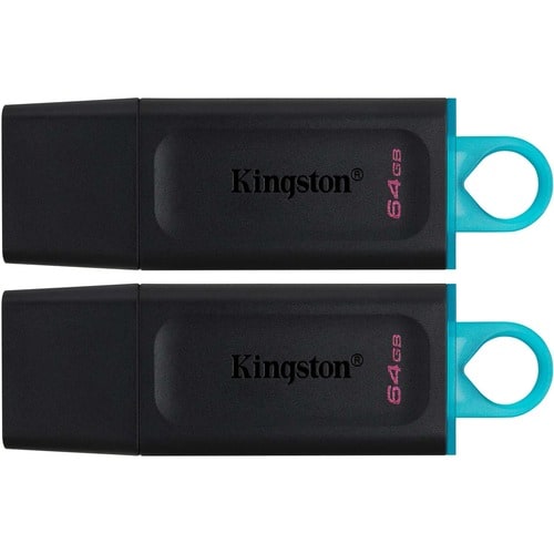 64GB USB3.2 GEN 1 DATATRAVELER EXODIA BLK TEAL 2 PIECES