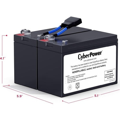 Cyber Power CyberPower RB1270X2D Battery Unit - 7000 mAh - 12 V DC - L