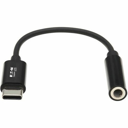 Adaptador USB-C a conector para auriculares de 3,5 mm de Tripp Lite by Eaton - Miniconector para teléfono/auricular de 7,9" (201,17 mm)