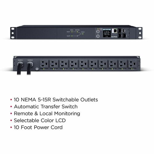 PDU ATS commuté CyberPower PDU44001 10 prises - Swit