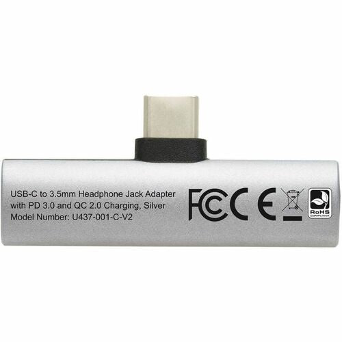 Tripp Lite by Eaton U437-001-C-V2 USB-C to 3.5 mm Headphone Jack Adapter - 1 x Mini-phone