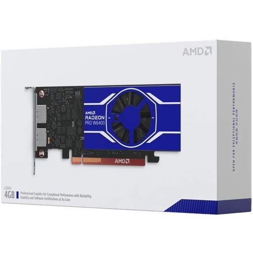 AMD Radeon Pro W6400 Graphic Card - 4 GB GDDR6 - Half-height - 7680 x