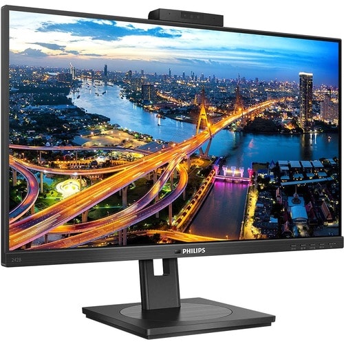 Philips 242B1H 24\" Class Webcam Full HD LCD Monitor - 16:9 - Textured Black