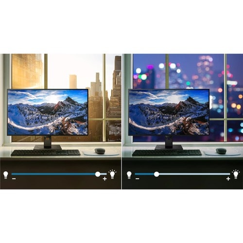 Philips 242B1H 24\" Class Webcam Full HD LCD Monitor - 16:9 - Textured Black