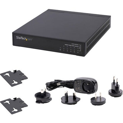 Switch 2.5G no administrado, 5 puertos, carcasa totalmente metálica, kit de pared sin ventilador