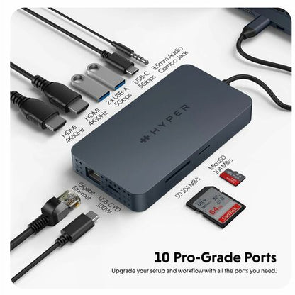 Hyper HyperDrive Dual 4K HDMI 10 en 1 USB