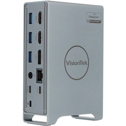 Station d'accueil VisionTek VT7100 triple écran 4K USB-C avec puissance de 100 W