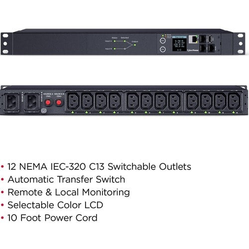 PDU ATS commuté CyberPower PDU44004 12 prises - Swit