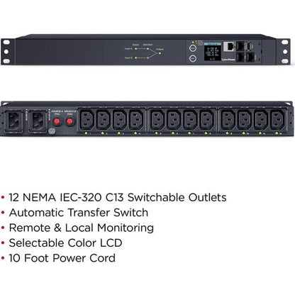 PDU ATS commuté CyberPower PDU44004 12 prises - Swit