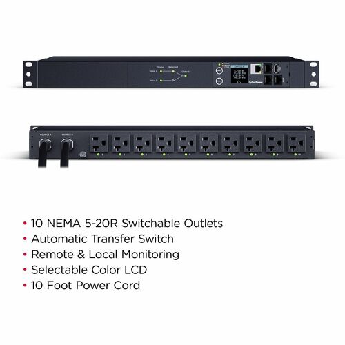 PDU ATS commuté CyberPower PDU44002 10 prises - Swit