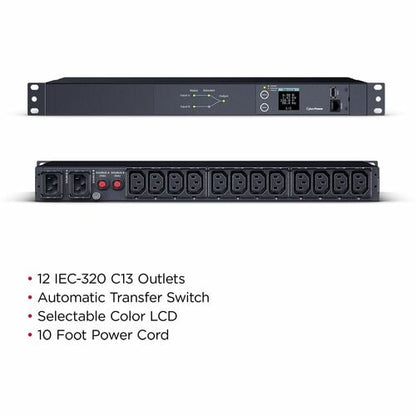 CyberPower Metered ATS PDU PDU24004 12-Outlets PDU - Metered - IEC 603