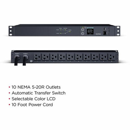PDU CyberPower PDU24005 ATS à 10 prises avec compteur