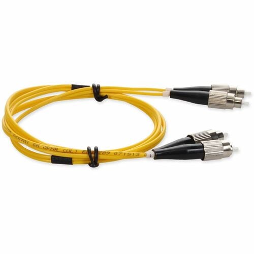 Câble fibre optique duplex OS2 jaune OFNR (Riser) AddOn 2 m FC (mâle) vers FC (mâle)
