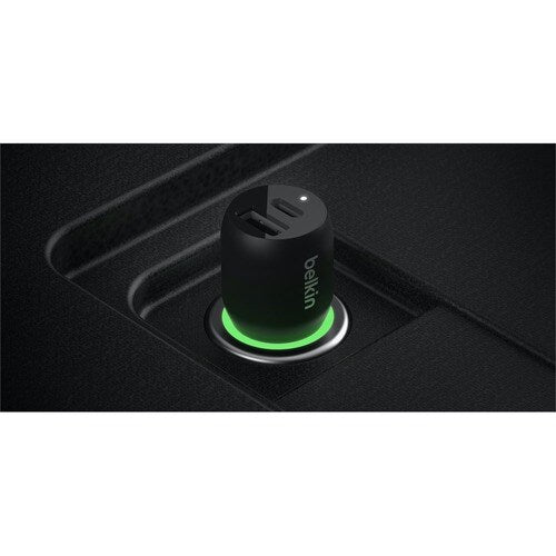 Belkin BoostCharge Dual Car Charger with PPS 37W + USB-C Cable with Lightning Connector