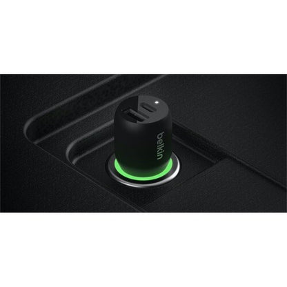 Belkin BoostCharge Dual Car Charger with PPS 37W + USB-C Cable with Lightning Connector