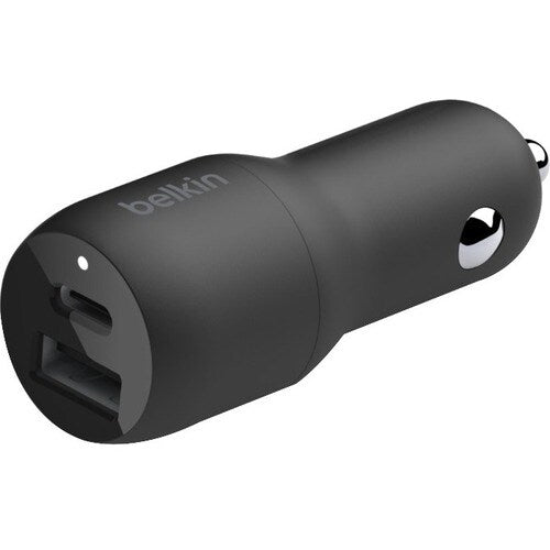 Belkin BoostCharge Dual Car Charger with PPS 37W + USB-C Cable with Lightning Connector