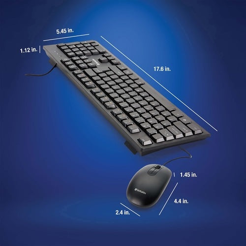 Ensemble clavier et souris filaires Verbatim USB Type-A