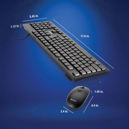 Ensemble clavier et souris filaires Verbatim USB Type-A