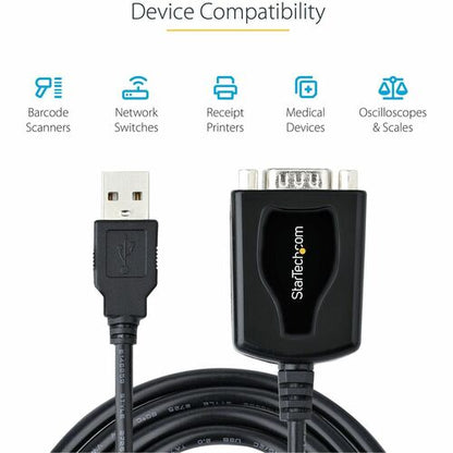 Câble USB vers série StarTech.com de 1 m avec rétention du port COM