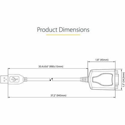 Câble USB vers série StarTech.com de 1 m avec rétention du port COM