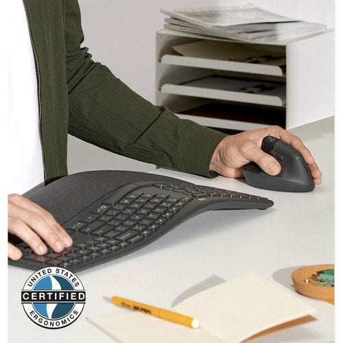 Logitech Lift Ergo Mouse - Optical - Wireless
