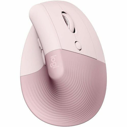 Logitech Lift Vertical Ergonomic Mouse (Rose) - Optical - Wireless