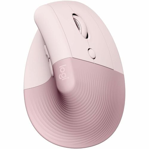 Souris ergonomique verticale Logitech Lift (rose) - Optique - Sans fil