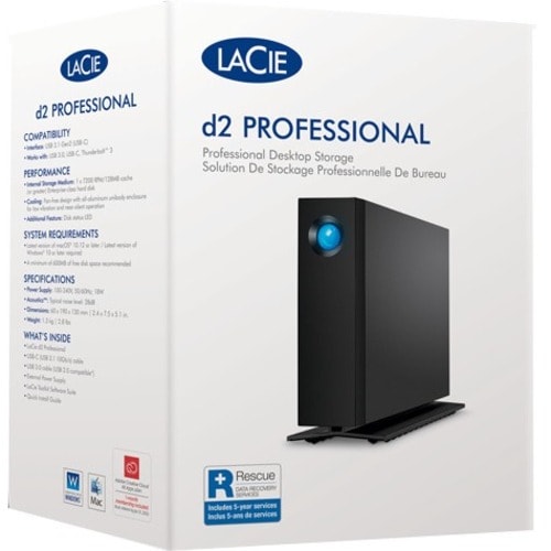 Disque dur externe LACIE D2 PROFESSIONAL MULTI 3 20 To USB 3.1 TYPE C 3.5E