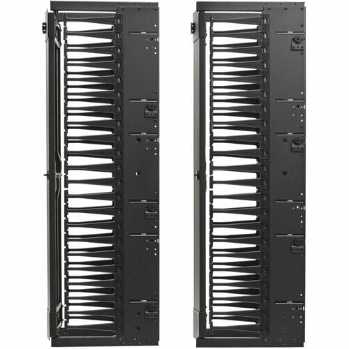 Panel de conexión Cat6a de 24 puertos, blindado, con alimentación pasante, para montaje en rack RJ45 1U, de Tripp Lite - 24 puertos