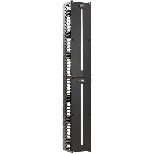Panel de conexión Cat6a de 24 puertos, blindado, con alimentación pasante, para montaje en rack RJ45 1U, de Tripp Lite - 24 puertos