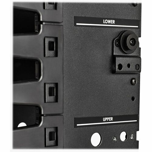 Panel de conexión Cat6a de 24 puertos, blindado, con alimentación pasante, para montaje en rack RJ45 1U, de Tripp Lite - 24 puertos