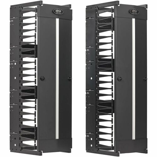 Organizador de cables SRCABLEVRT12HD de Tripp Lite by Eaton - Conducto para dedos - Negro