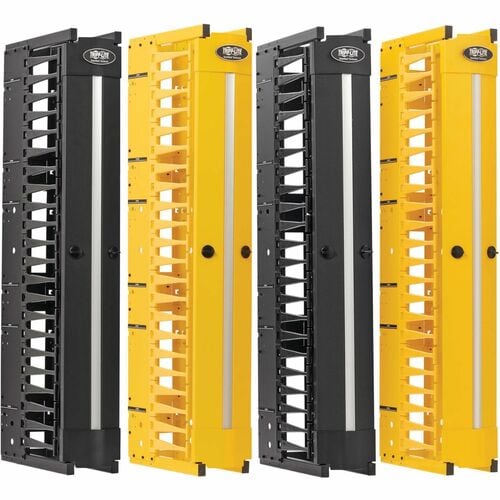 Organizador de cables SRCABLEVRT6HD2F de Tripp Lite by Eaton - Conducto para dedos - Negro, amarillo