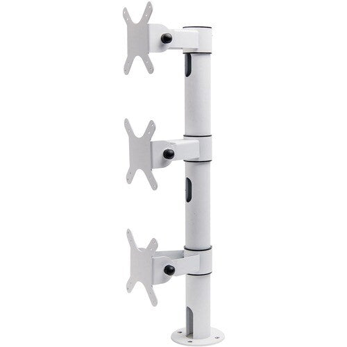 Soporte de poste Star Micronics para tableta - Blanco - Compatible con 3 pantallas - Pantalla de 22"