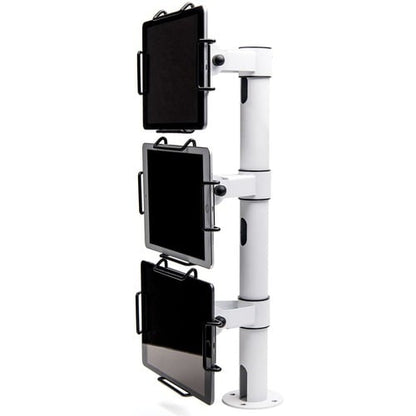 Soporte de poste Star Micronics para tableta - Blanco - Compatible con 3 pantallas - Pantalla de 22"