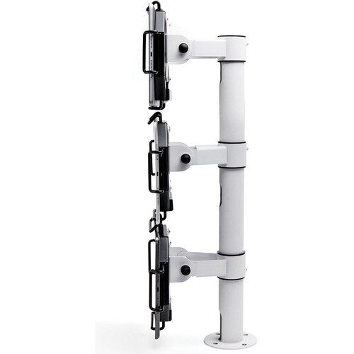 Soporte de poste Star Micronics para tableta - Blanco - Compatible con 3 pantallas - Pantalla de 22"