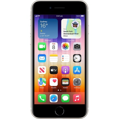 Apple iPhone SE A2595 Smartphone 64 Go - Écran LCD 4,7" HD 1334 x 750