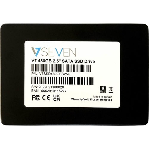 Disque SSD V7 2,5 pouces 480 Go, 7 mm, 3D TLC SATA, lot en vrac
