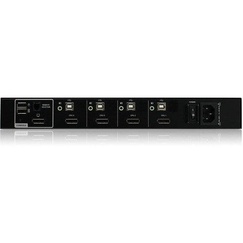 CONMUTADOR KVM DE 4 PUERTOS CON AUDIO Y VISUALIZACIÓN ÚNICA
