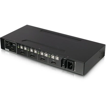 KIT DE CONMUTADOR KVM HDMI UNIV SEC DE 4 PUERTOS CON PUERTO DE PANTALLA DE VISTA ÚNICA