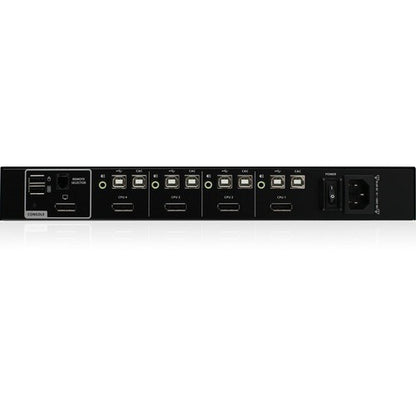 CONMUTADOR KVM DE 4 PUERTOS CON VISUALIZACIÓN ÚNICA, AUDIO Y SOPORTE CAC