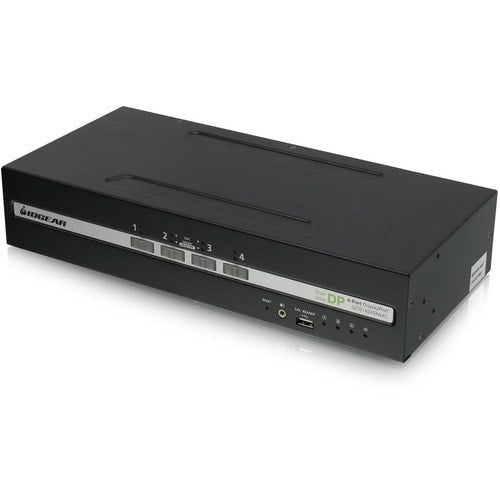 KIT DE CONMUTADOR KVM UNIVERSAL HDMI DE 4 PUERTOS CON PUERTO DE PANTALLA DE DOBLE VISTA