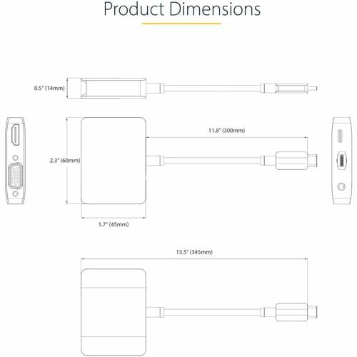 Adaptador de vídeo USB C de StarTech.com, USB C a HDMI VG