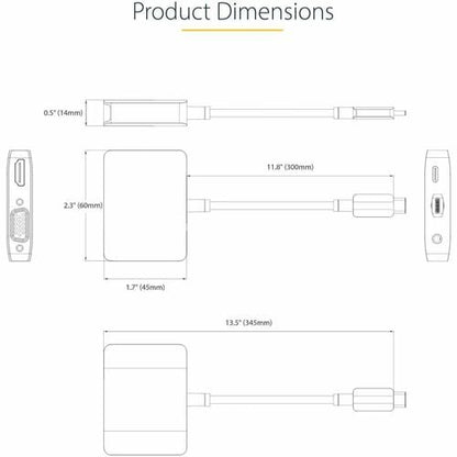 Adaptador de vídeo USB C de StarTech.com, USB C a HDMI VG